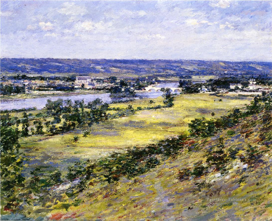 Vallée de la Seine depuis Giverny Heights impressionnisme paysage Théodore Robinson paysage ruisseaux Peintures à l'huile